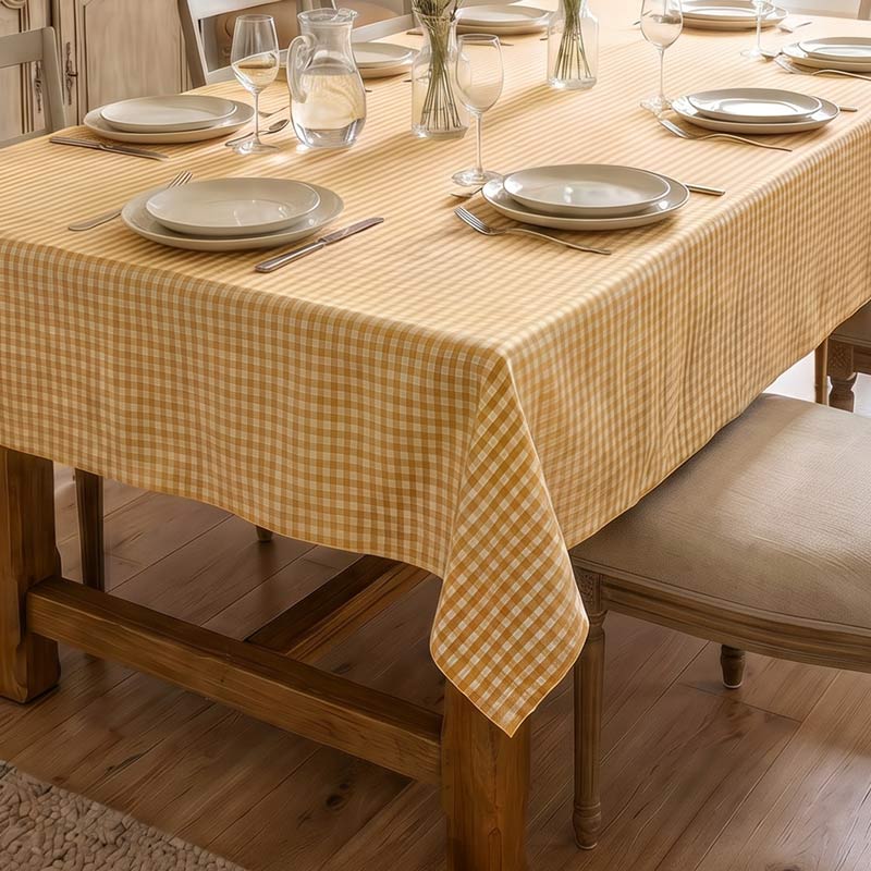 Nappe déperlante 'Brigitte' jaune et blanc 