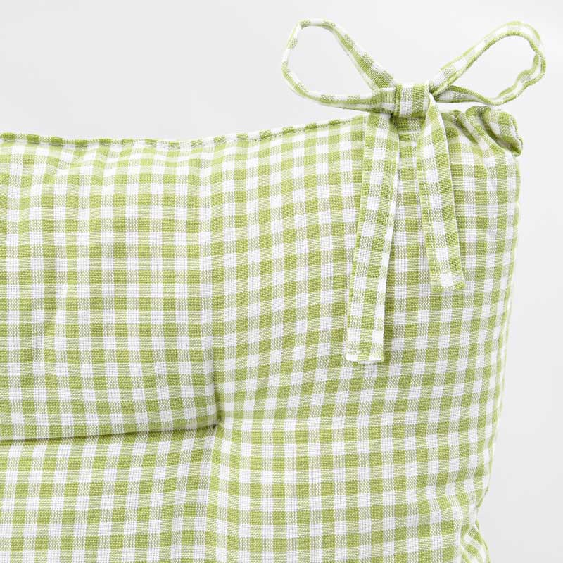 Dessus de chaise 'Brigitte' vert et blanc