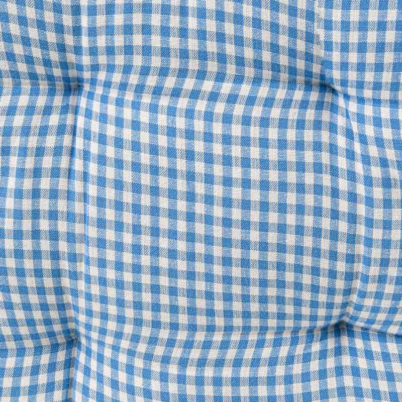 Dessus de chaise 'Brigitte' bleu et blanc