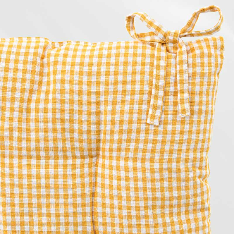 Dessus de chaise 'Brigitte' jaune et blanc