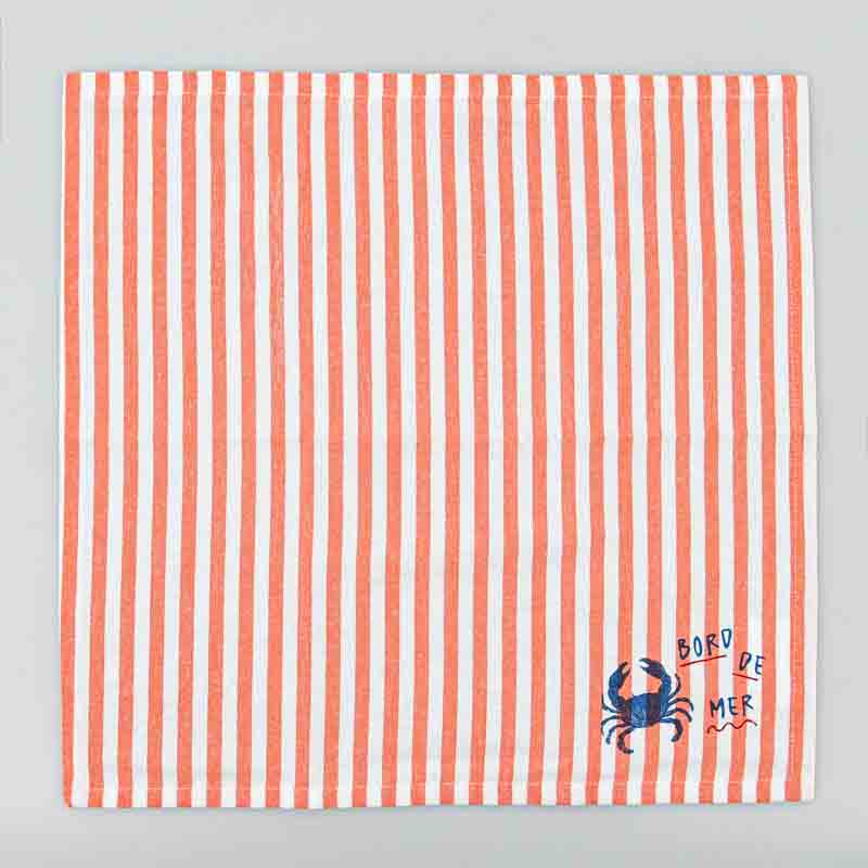Serviette de table 'Seaside' crabe rouge