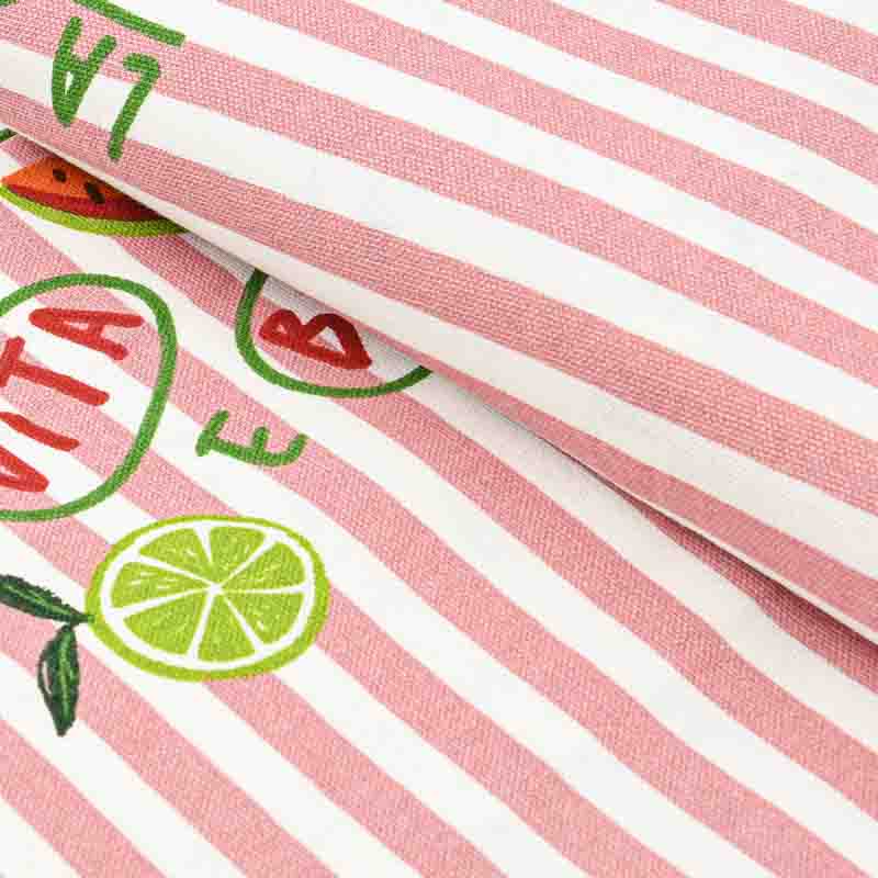 Nappe rayée 'La Vita e Bella' imprimée rose