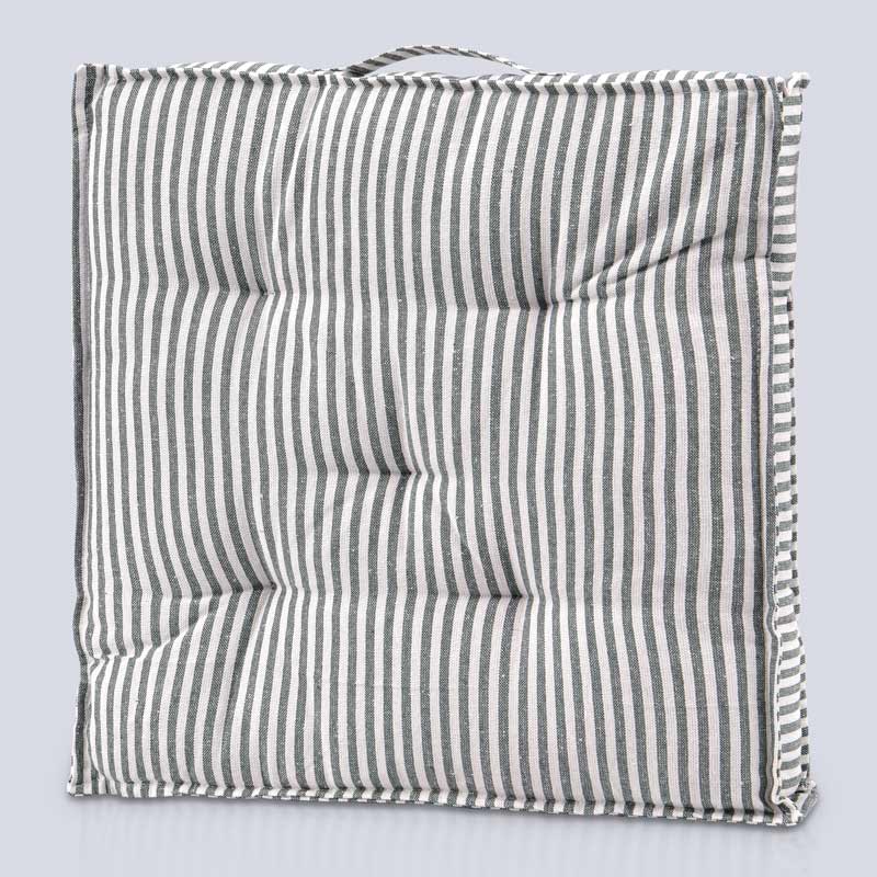 Coussin de sol 'Simona' vert celadon