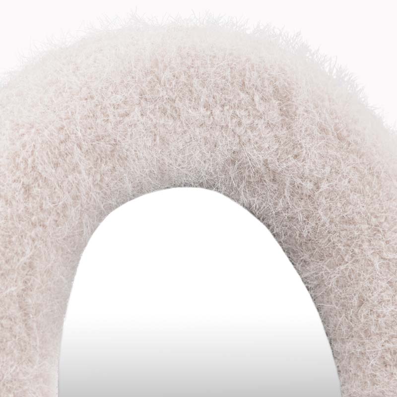 Miroir ovale 'Cocon' beige 
