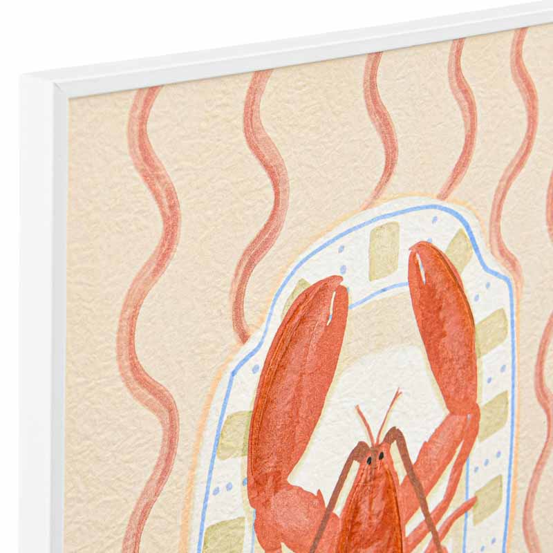 Toile imprimée bord de mer 'Homard'