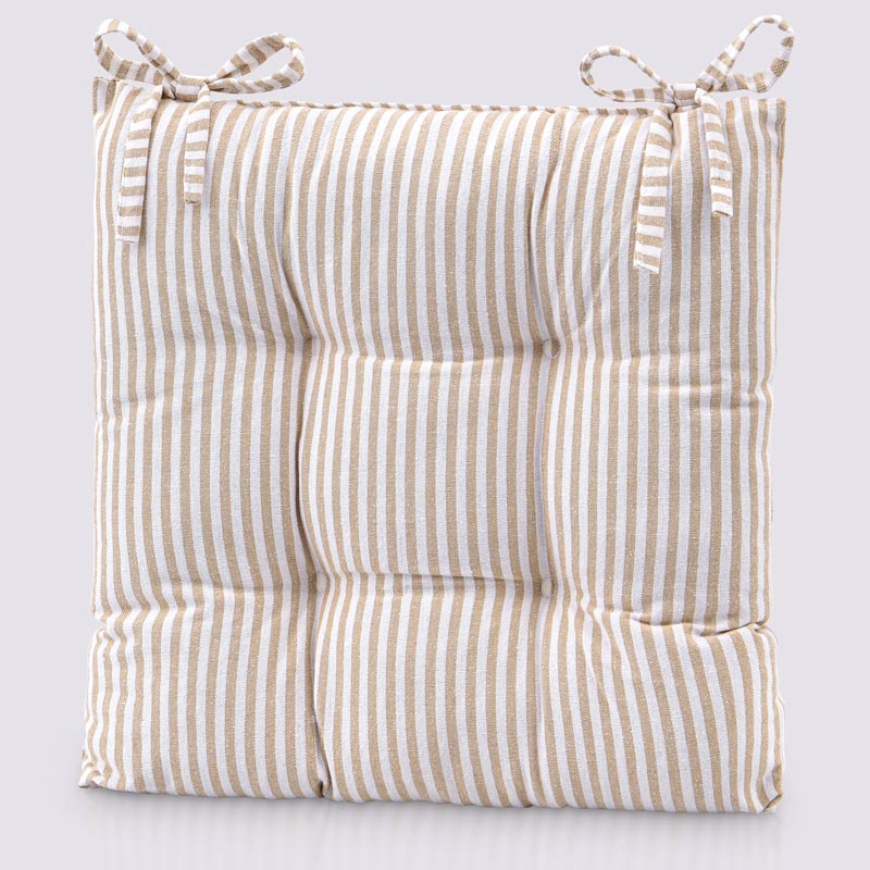 Dessus de chaise à rayures 'Simona' beige