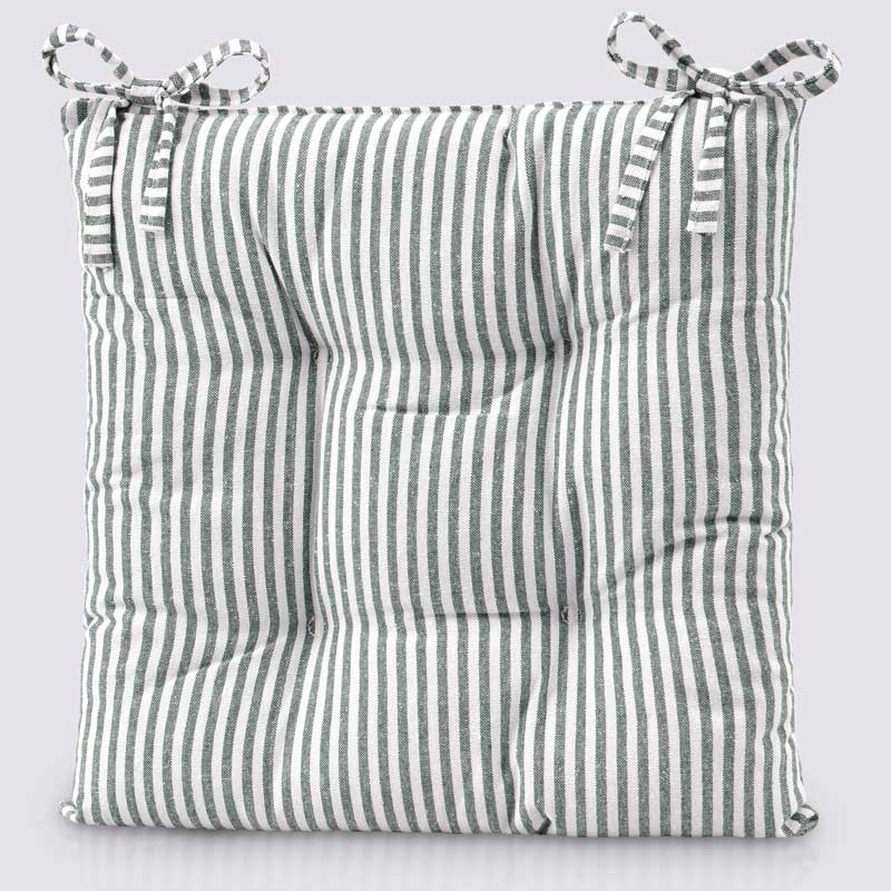 Dessus de chaise à rayures 'Simona' céladon