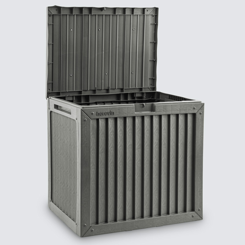 Malle de jardin anthracite 130L 