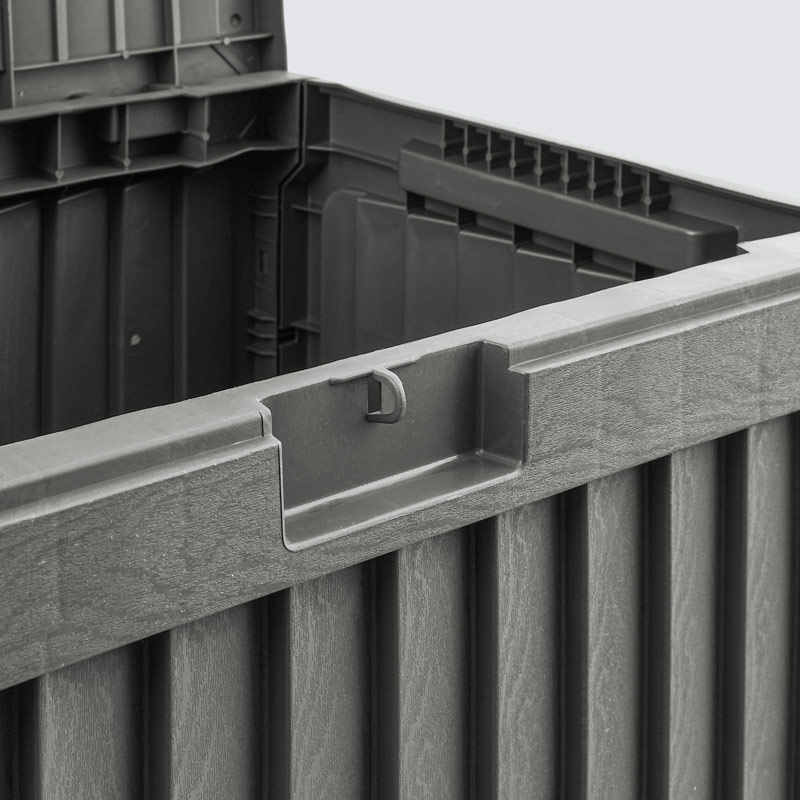 Malle de jardin anthracite 130L 
