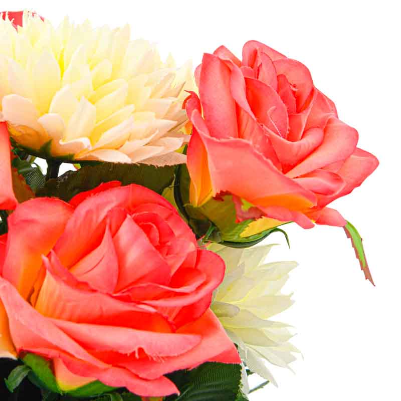 Potée de fleurs artificielles 