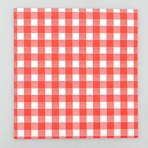 Lot de 40 serviettes colors vichy rouge 