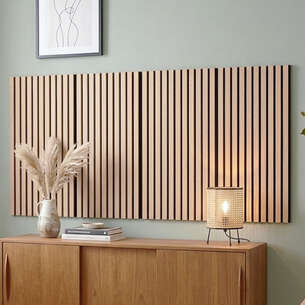 Lot de 4 panneaux décoratifs muraux bois noir
