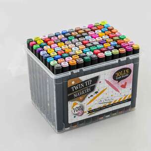 Set de 108 feutres double pointe
