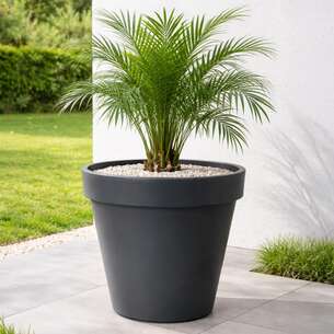 Pot géant anthracite pour terrasse 200L 