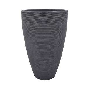 Pot haut strié anthracite