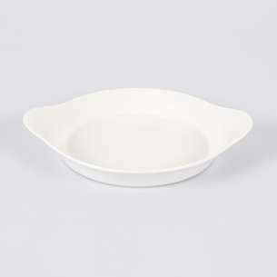 Plat à oeufs blanc