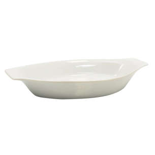 Plat à gratin individuel blanc en porcelaine