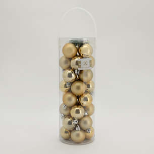 Lot de 32 boules  couleur or