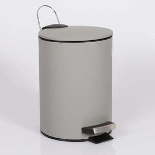Poubelle 3L, Petit, avec Couvercle, Fermeture en Douceur, Seau Intérieur Amovible en Plastique, pour Salle de Bain, Bureau, Noir - Maison