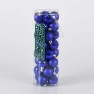 Boules De Noël Bleu/Argenté, Décorations D'arbre De Noël 73 Pièces