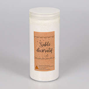 Sable décoratif blanc