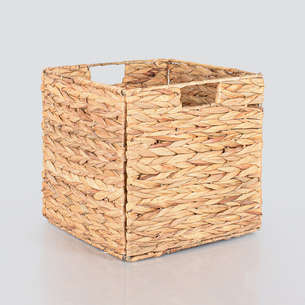 Panier de rangement pliable en jacinthe d