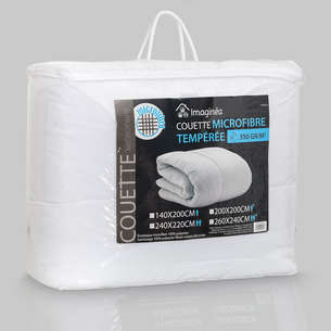 Couette microfibre 350gr/m² blanche