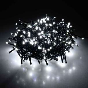 Guirlande lumineuse extérieure de Noël 14m clignotante 180 LED blanc pur :  : Luminaires et Éclairage