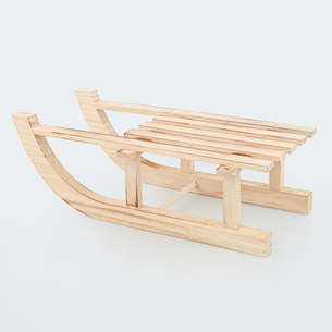Luge décorative en bois 