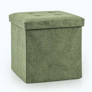 Pouf de rangement pliable carré 