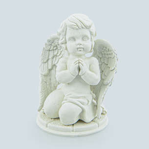 Ange priant, fleuriste funéraire, buste d'ange, décoration  de tombe H19cm L19.5cm-00813