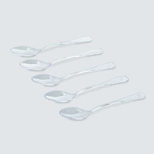 Lot de 50 mini cuillères transparentes