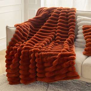 Plaid imitation fourrure 