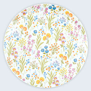 Assiette plate décorée 