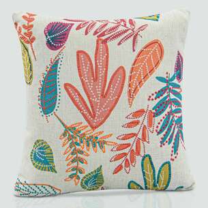 Coussin imprimé brodé 