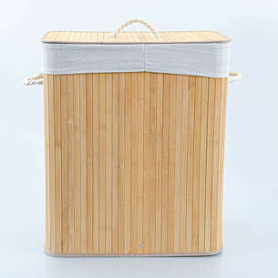 Panier à linge pliable en bambou 