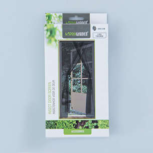 Lot de 2 moustiquaires de porte noires