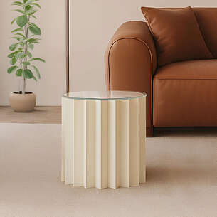 Bout de canapé pliable blanc