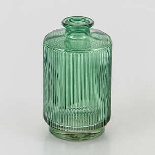 Petit vase strié vert