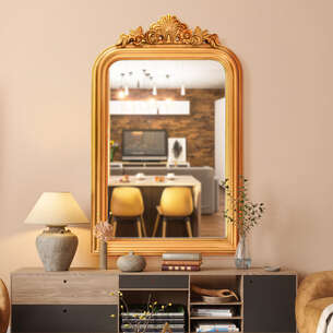 Miroir moulures dorées 
