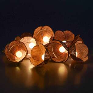 ZWOOS Guirlande Lumineuse à Piles, 1M 10 LED Mini Guirlande LED Fil De Cuivre Fairy Lights Girlande Lumière, Pour Décoration Noël Fête Mariage Jardin Terrasse Pelouse Maison, Blanc Chaud (20