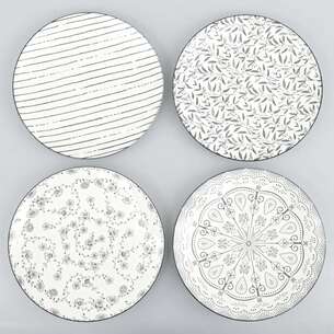 Lot de 4 assiettes plates 