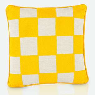 Coussin damier tufté 