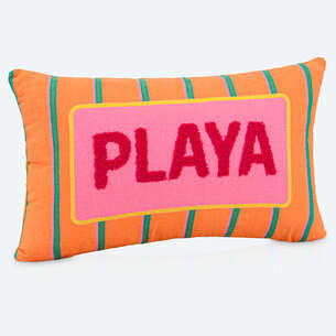 Coussin tufté imprimé 