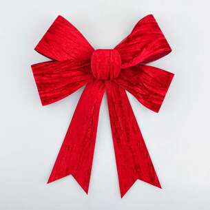 Noeud imitation velours rouge