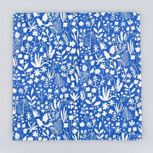 Lot de 20 serviettes jardin bleu