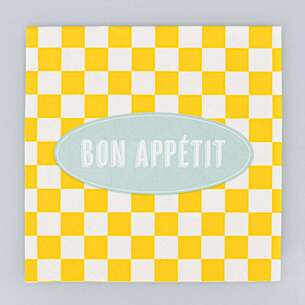 Lot de 20 serviettes damier 