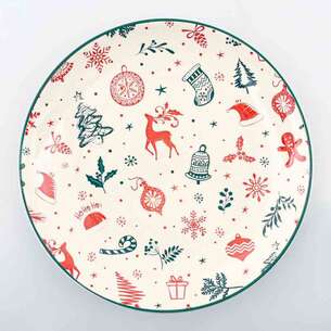 Assiette plate de Noël 