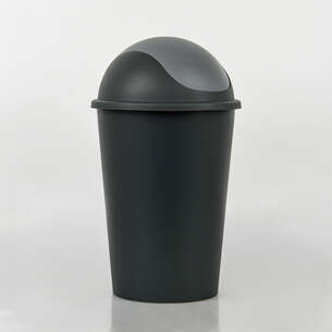 Poubelle boule 50L anthracite