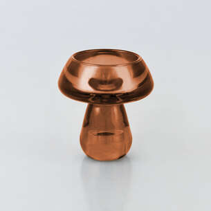 Porte-bougie champignon orange 
